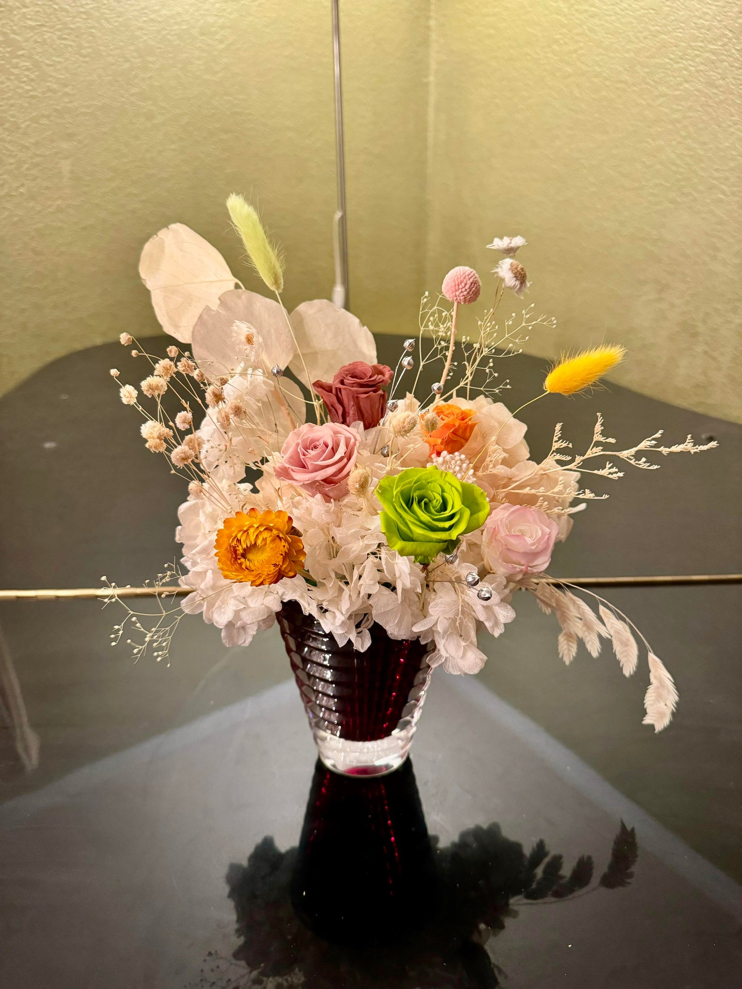 Preserved Flowers Arrangement (Vase Excluded)