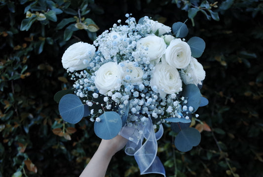 Custom Natural Bridal Bouquet & Boutonnieres