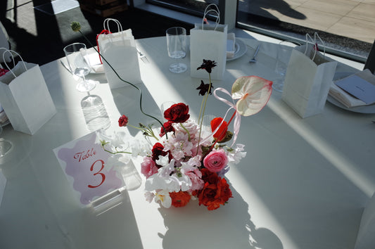 Custom table flowers centerpiece